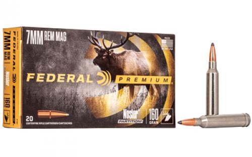 Federal Premium, 7MM REM, 160 Grain, Nosler Partition, 20 Round Box P7RF