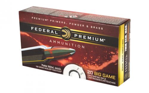 Federal Premium, 7MM REM, 160 Grain, Nosler Partition, 20 Round Box P7RF