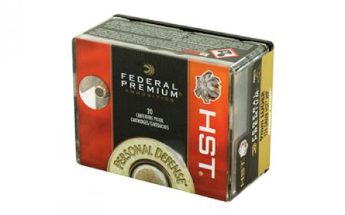 Federal Premium, HST, 9MM, 124 Grain, Jacketed Hollow Point, 20 Round Box P9HST1S