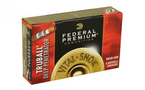 Federal Premium, Vital-Shok, 12 Gauge, 2.75", 1oz, TruBall, 5 Round Box PB127DPRS