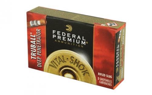 Federal Premium, Vital-Shok, 12 Gauge, 2.75", 1oz, TruBall, 5 Round Box PB127DPRS