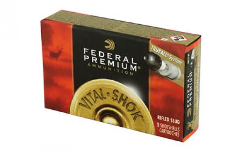 Federal Premium, Vital Shok, 12 Gauge, 2.75", 1oz, TruBall, 5 Round Box PB127RS