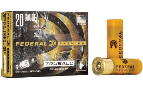 Federal Premium, Vital Shok, 20 Gauge, 2.75, TruBall, 5 Round Box PB203RS