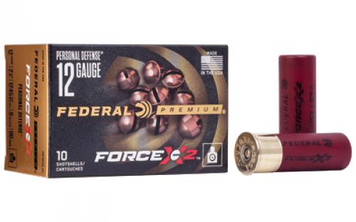 Federal Premium, Force X2, 12 Gauge 2.75, 00 Buck, Buckshot, 9 Pellets, 10 Round Box PD12FX200