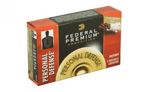 Federal Personal Defense, 12 Gauge, 2.75", 00 Buck, Buckshot, 9 Pellets, 5 Round Box PD13200