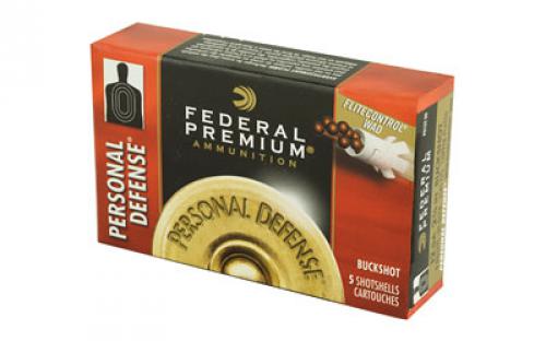 Federal Personal Defense, 12 Gauge, 2.75", 00 Buck, Buckshot, 9 Pellets, 5 Round Box PD13200