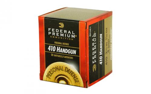 Federal Personal Defense, 410 Gauge, 2.5", #4 Shot, 20 Round Box PD412JGE4