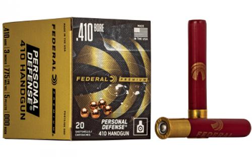 Federal Personal Defense, 410 Gauge, 3, 000 Buckshot, 5 Pellets, 20 Round Box PD413JGE000