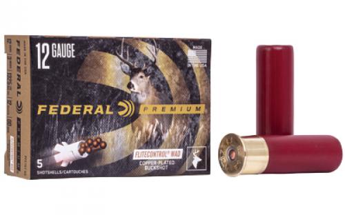 Federal Premium, FLITECONTROL WAD, 12 Gauge 3, 00 Buck, Buckshot, 12 Pellets, 5 Round Box PFC15700