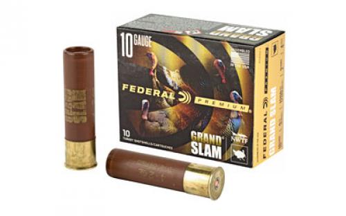 Federal Grand Slam, 10 Gauge 3.5, #4, 2oz, 10 Round Box PFCX101F4