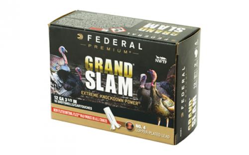 Federal Grand Slam, 12 Gauge, 3.5", #4, 2oz, Flight Control, 10 Round Box PFCX139F4