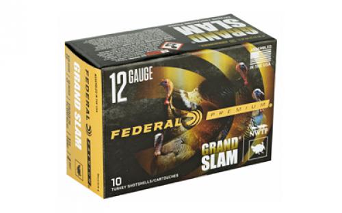 Federal Grand Slam, 12 Gauge, 3", #4, 1.75oz, Flight Control, 10 Round Box PFCX157F4