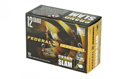 Federal Grand Slam, 12 Gauge, 3", #4, 1.75oz, Flight Control, 10 Round Box PFCX157F4