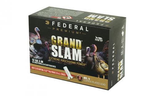 Federal Grand Slam, 12 Gauge, 3", #5, 1.75oz, Shotshell, Flight Control, 10 Round Box PFCX157F5