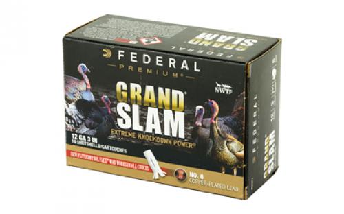 Federal Grand Slam, 12 Gauge, 3", #6, 1.75oz, Flight Control, 10 Round Box PFCX157F6