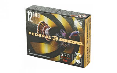 Federal 3rd Degree, 12 Gauge 3.5", #5/#6/#7 Shot Combination, 2oz, Flight Control 5 Round Box PTDX139567