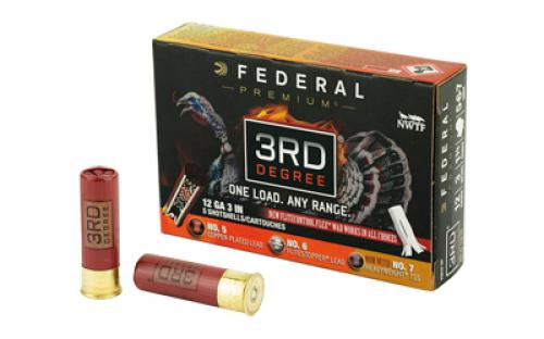 Federal 3rd Degree, 12 Gauge 3, #5/#6/#7 Shot Combination, 1.75oz, Flight Control, 5 Round Box PTDX157567