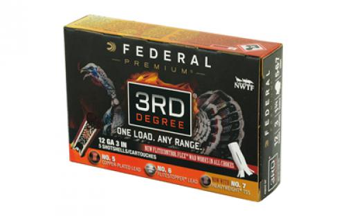 Federal 3rd Degree, 12 Gauge 3", #5/#6/#7 Shot Combination, 1.75oz, Flight Control, 5 Round Box PTDX157567