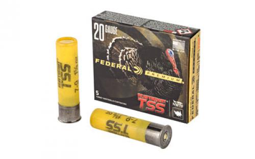 Federal Heavyweight TSS with Flightcontrol Flex, 20 Gauge 3, 7/9 Combo, 1 5/8oz, 5 Round Box, California Certified Nonlead Ammunition PTSSX295F 79