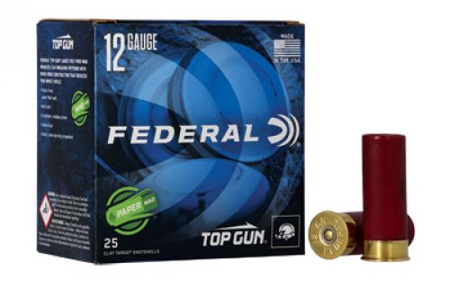 Federal Top Gun, Paper Wad, 12 Gauge 2.75, #8, 1 1/8 oz, Lead, 25 Round Box TG12W 8