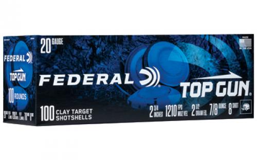 Federal Top Gun, 20 Gauge 2.75, #8, 7/8 oz., 100 Round box TG201008