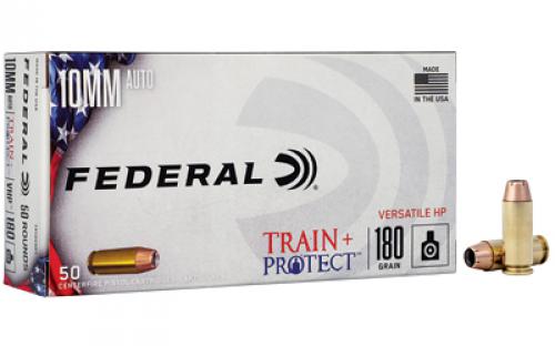 Federal Train & Protect, 10MM, 180 Grain, Versatile Hollow Point, 50 Round Box TP10VHP1