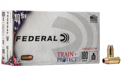 Federal Train & Protect, 40 S&W, 180 Grain, Versatile Hollow Point, 50 Round Box TP40VHP1