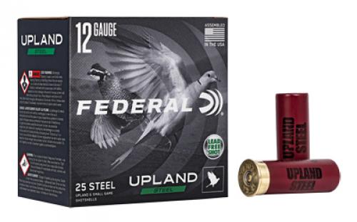 Federal Upland Steel, 12 Gauge 2.75, #7.5, 1 oz, Steel Shot, 25 Round Box USH12275