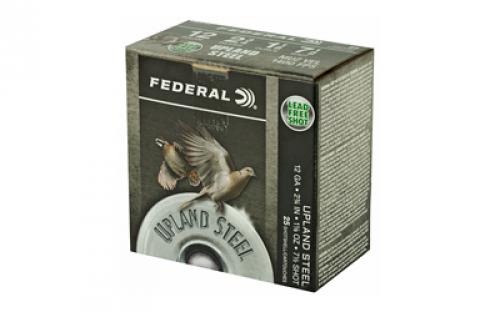 Federal Upland Steel, 12 Gauge 2.75", #7.5, 1 1/8 oz, Steel Shot, 25 Round Box, California Certified Nonlead Ammunition USH1275