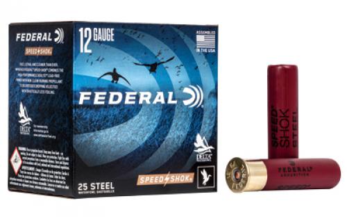 Federal Speed-Shok, 12 Gauge 3.5, #2, 1 3/8 oz, Steel Shot, 25 Round Box, California Certified Nonlead Ammunition WF133 2