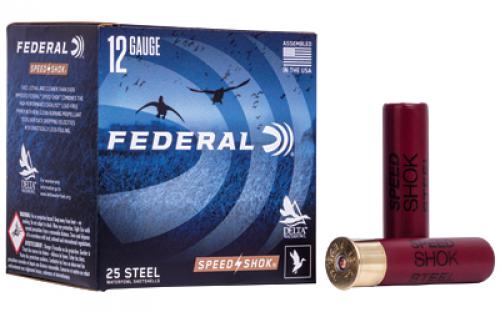 Federal Speed-Shok, 12 Gauge 3.5, #2, 1 1/2oz, Steel Shot, 25 Round Box, California Certified Nonlead Ammunition WF134 2