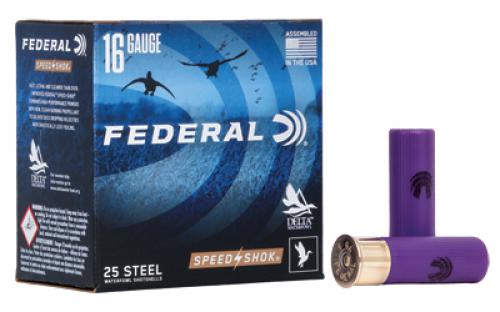 Federal Speed-Shok, 16 Gauge 2.75, #4, 15/16 oz, Steel Shot, 25 Round Box, California Certified Nonlead Ammunition WF168 4