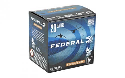 Federal Speed-Shok Hight Velocity Steel Shot, 28 Gauge 2.75", #6, Steel Shot, 25 Round Box WF2836