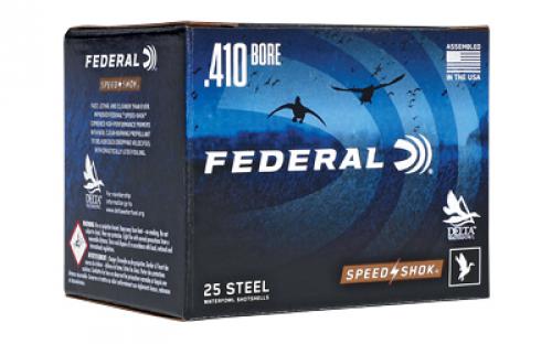 Federal Speed-Shok Hight Velocity Steel Shot, .410 Gauge,. 3, 3/8 oz, Steel Shot, 25 Round Box WF413 6