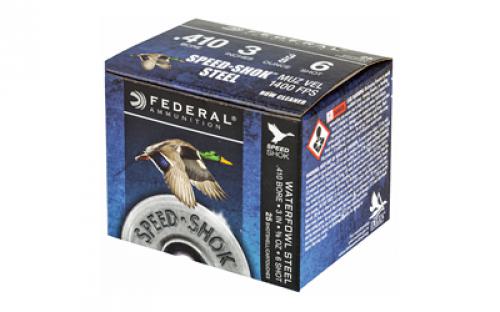 Federal Speed-Shok Hight Velocity Steel Shot, .410 Gauge,. 3", 3/8 oz, Steel Shot, 25 Round Box WF413 6