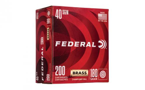 Federal Champion, 40 S&W, 180 Grain, Full Metal Jacket, 200 Round Box WM52232