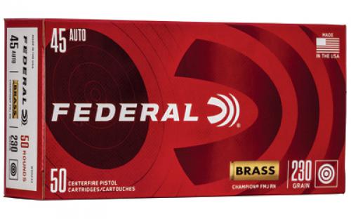 Federal Champion, 45 ACP, 230Gr, Full Metal Jacket, 50 Round Box WM5233