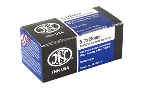 FN America SS197SR, 5.7X28MM, 40 Grains, V-Max, 50 Round Box 10700016