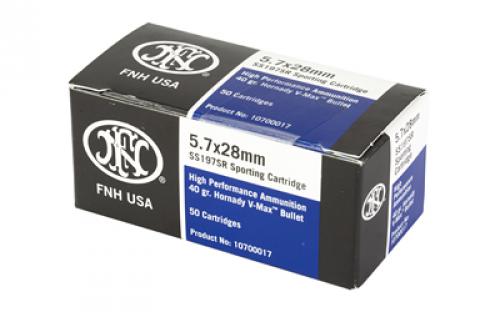 FN America SS197SR, 5.7X28MM, 40 Grains, V-Max, 50 Round Box 10700016