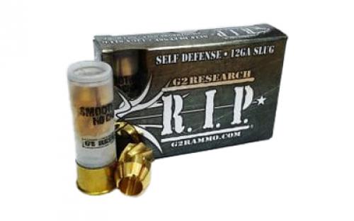 G2 Research RIP, 12 Gauge, 2.75, 122 Grain, Brass Slug, 5 Round Box G00627