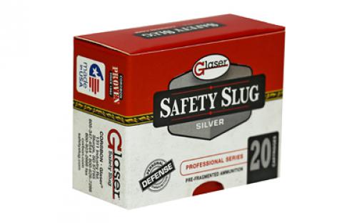 Glaser Silver, 380ACP, 70 Grain, Pre-Fragmented, 20 Round Box GL00800/20