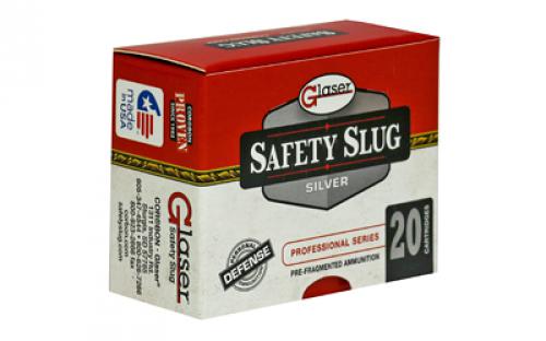 Glaser Silver, 9MM, 80 Grain, Pre-Fragmented, +P, 20 Round Box GL01200/20