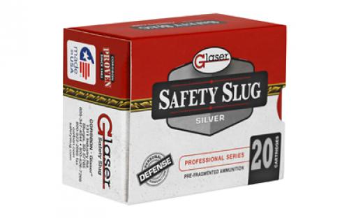 Glaser Silver, 357MAG, 80 Grain, Pre-Fragmented, 20 Round Box GL02800/20