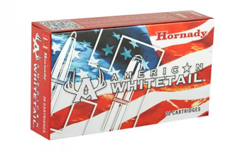 Hornady American Whitetail, 243Win, 100 Grain, Interlock Boat Tail Soft Point, 20 Round Box 8047