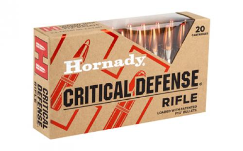 Hornady Critical Defense Rifle, 308 Winchester, 155 Grain, FlexTip, 20 Round Box 80920