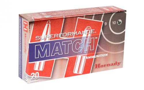 Hornady Superformance Match, 308 Win, 168 Grain, ELD Match, 20 Round Box 80963