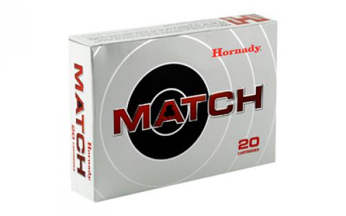 Hornady Match, 338 Lapua, 250 Grain, Boat Tail, Hollow Point, 20 Round Box 8230