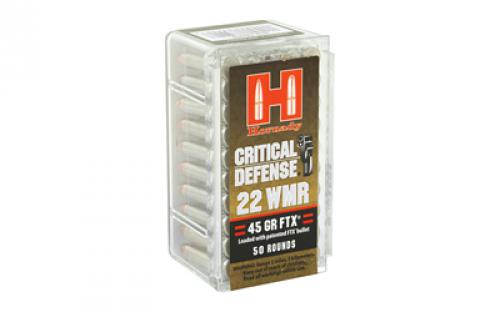 Hornady Critical Defense, 22WMR, 45 Grain, FTX, 50 Round Box 83200