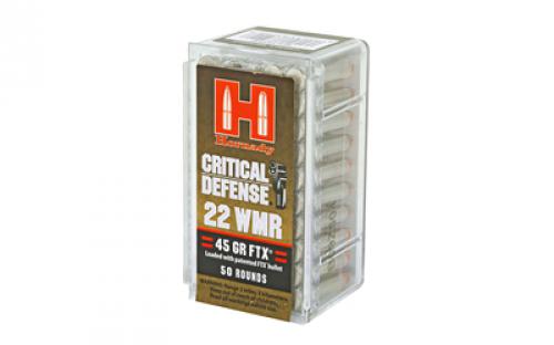 Hornady Critical Defense, 22WMR, 45 Grain, FTX, 50 Round Box 83200