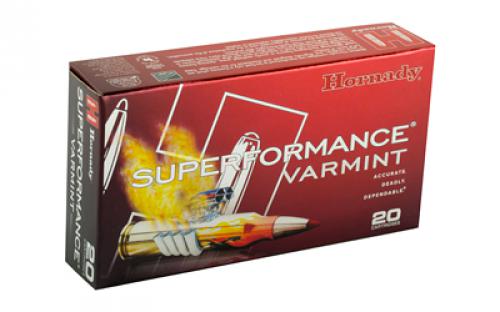 Hornady Superformance Varmint, 204 Ruger, 32 Grain, V-Max, 20 Round Box 83204